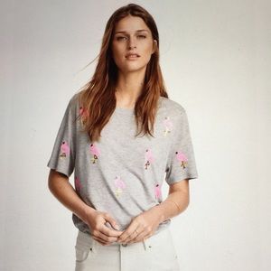Sequined flamingo shirt